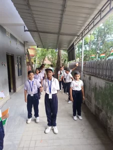Students Doing Drill For Independence day